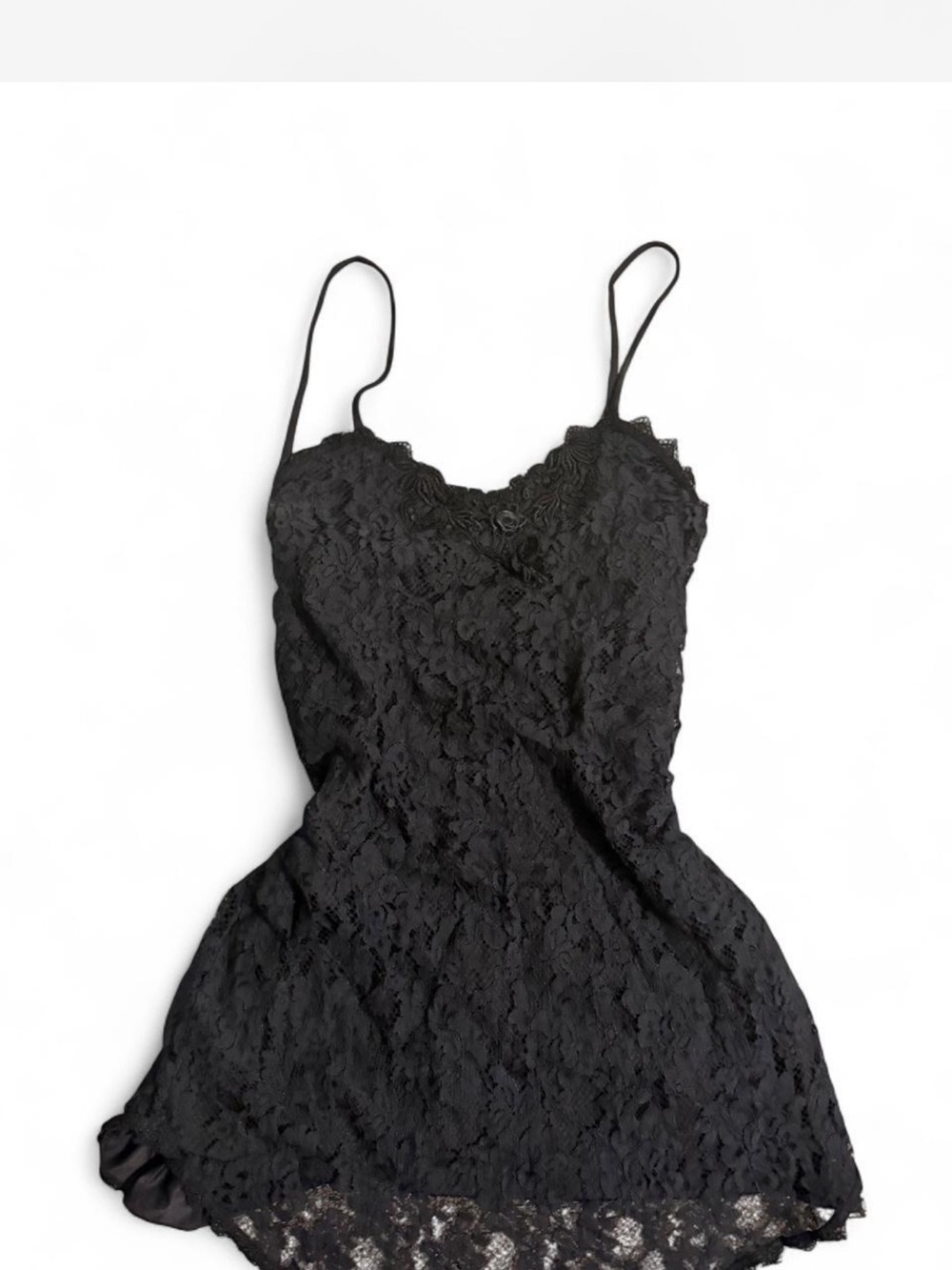 Black lace Spaghetti-Strap Dress